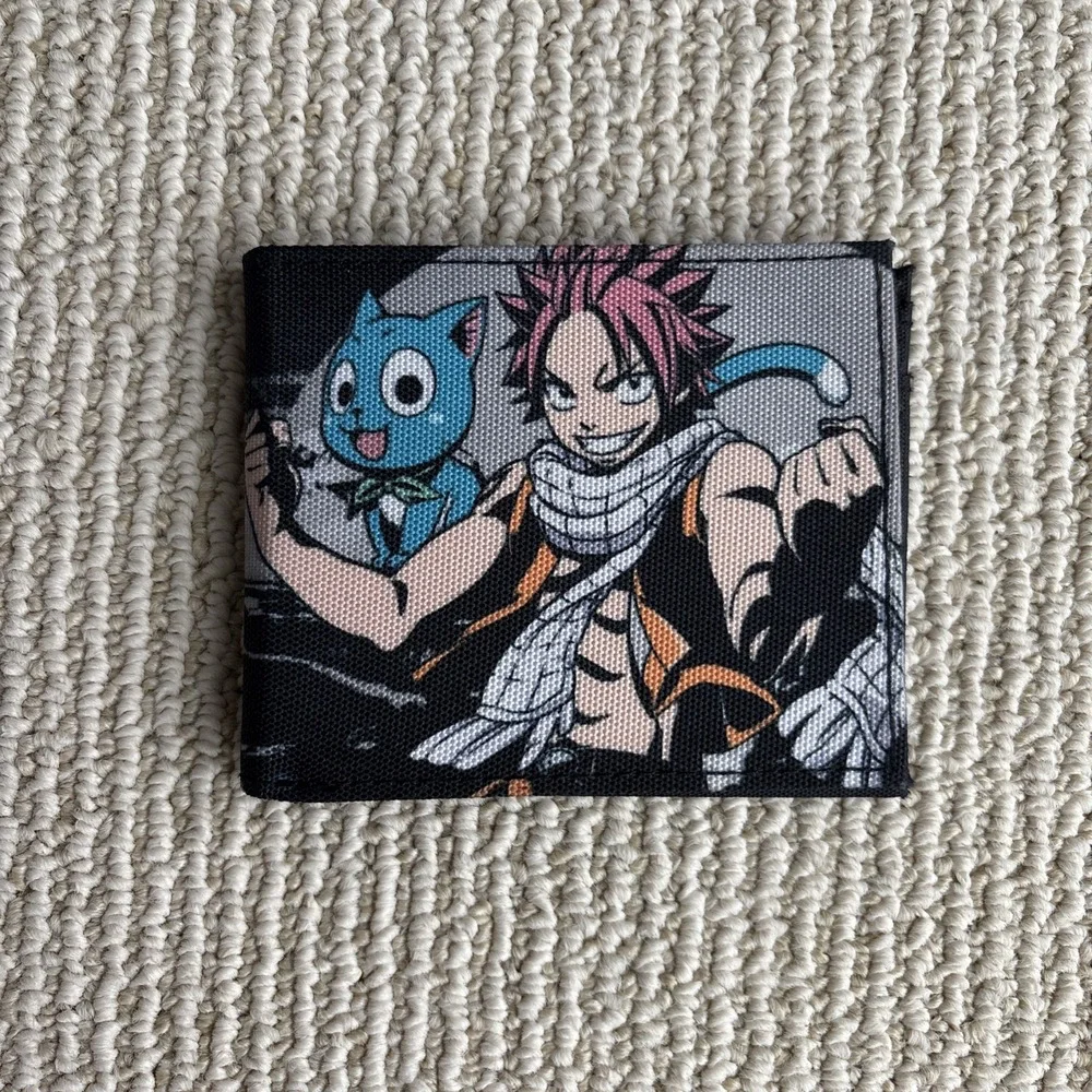 Fairy Tale *Natsu and Happy Pose Wallet canvas Buckle Down bifold